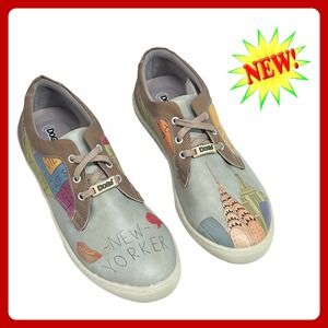 DOGO New Yorker Cityscape Graphic Sneakers‎ Women US 9 EU 40 Urban Style